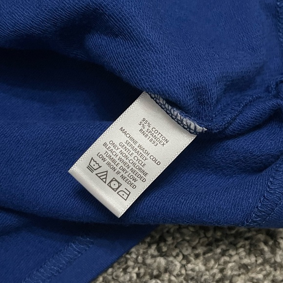 New Denim & Co Active Blue Sweatshirt Coverup 3/4 sleeve Dress with pockets M - Picture 4 of 13